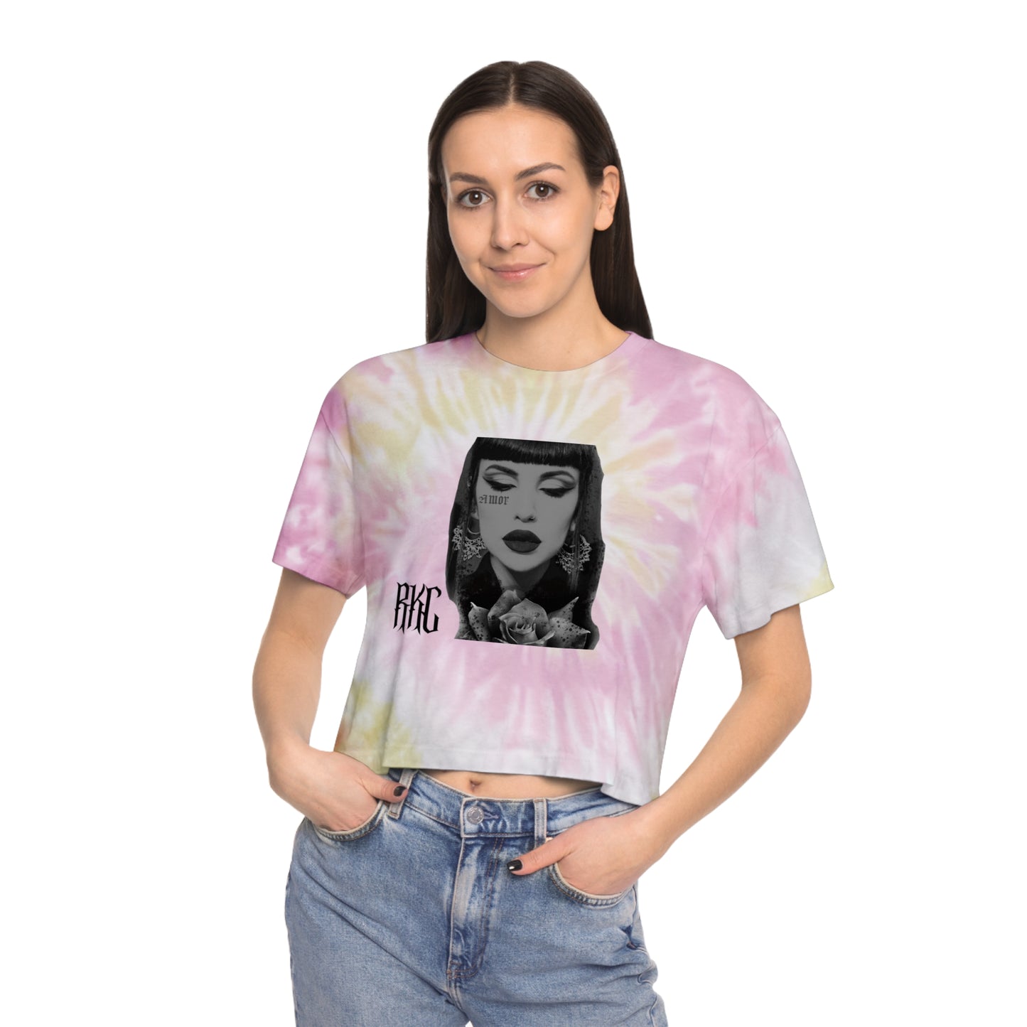 Amor Tie-Dye Crop Tee